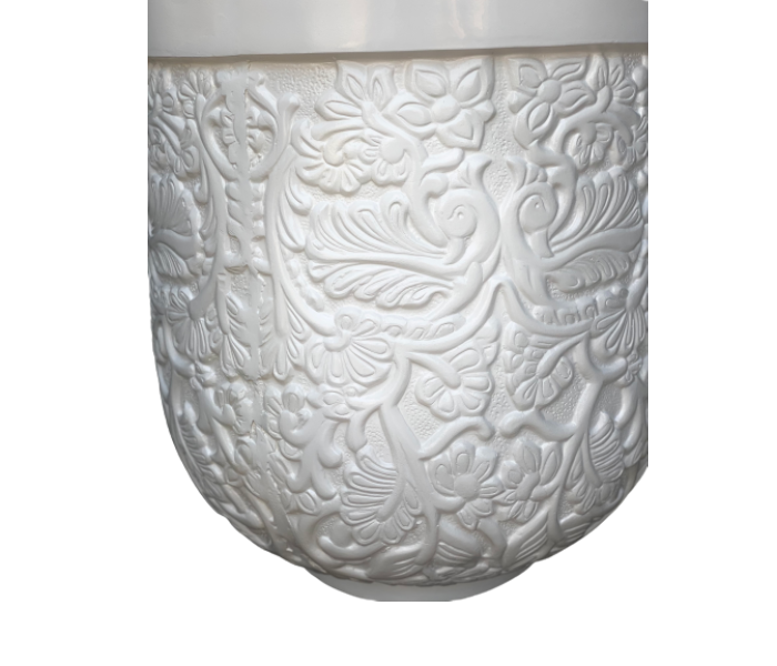 Grace GQ-108/A 540x660mm Exotic Royal Design Garden GRP Planters for Interior and Exterior - White - Zoom Image 1