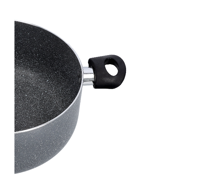 Delcasa DC1902 28 cm Granite Coated Casserole with Glass Lid -Grey - Zoom Image 4