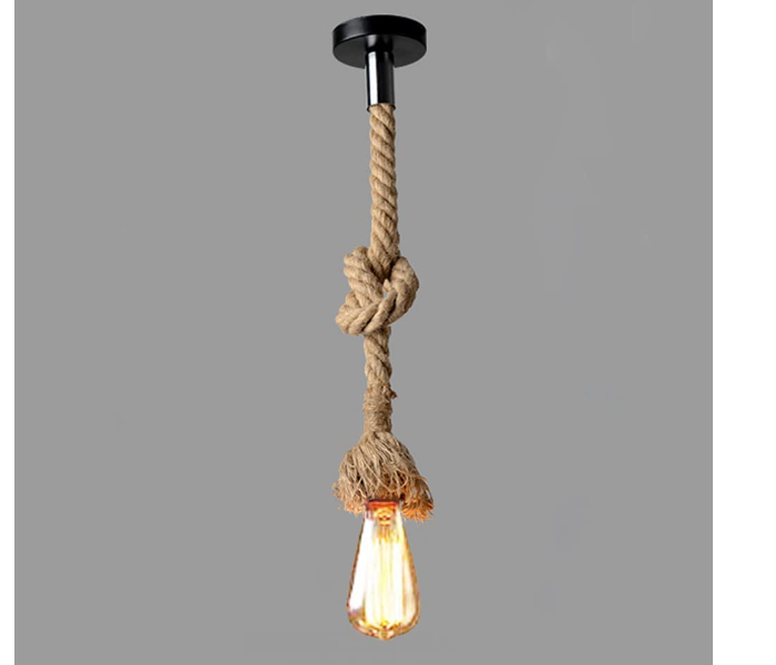 100cm Single Head Hemp Rope Hanging Pendant Ceiling Light Lamp for Dining halls and Restaurants - Zoom Image 6