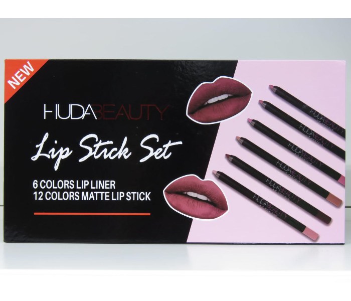 Huda Beauty 18 Pieces Matte Lip Stick Set - Zoom Image 1