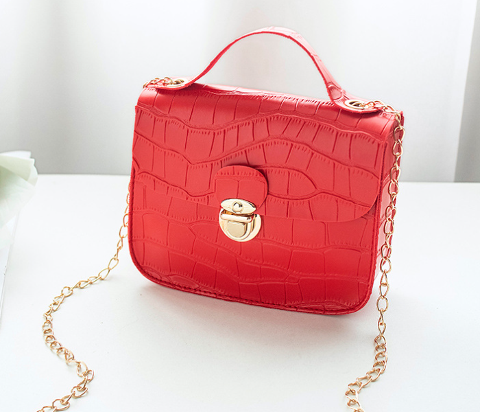 FN-Classic Crocodile Pattern Fashion Mini Shoulder Phone Bags with Chain Strap for Women - Red - Zoom Image 1