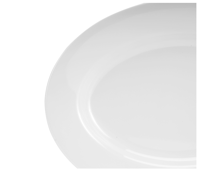 Delcasa DC2329 14 Inch Melamine Oval Tray - White - Zoom Image 3