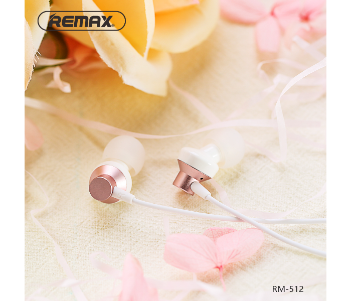 Remax RM-512 Metal Wired Music Headset -Pink - Zoom Image 4