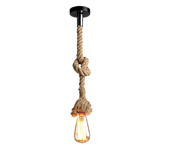 100cm Single Head Hemp Rope Hanging Pendant Ceiling Light Lamp for Dining halls and Restaurants - Zoom Image 4