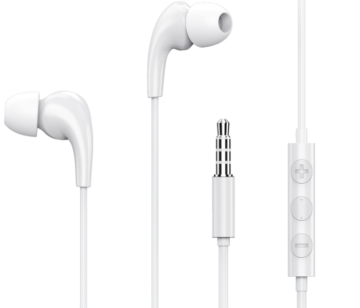 Remax RW-108 Music and Call Wired Earphone -White - Zoom Image 2