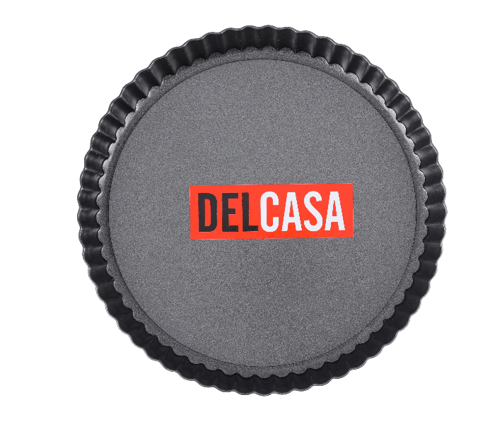 Delcasa DC2038 22x2.5CM Non-Stick Pie Cake Pan With Loose Base -Grey - Zoom Image 1