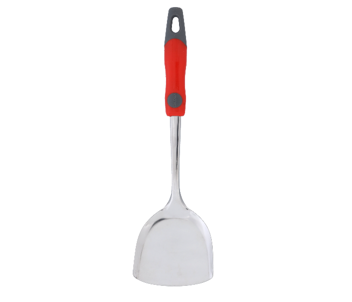 Delcasa DC1937 33X9.2 cm Durable Stainless Steel Turner -Silver and Red - Zoom Image 1