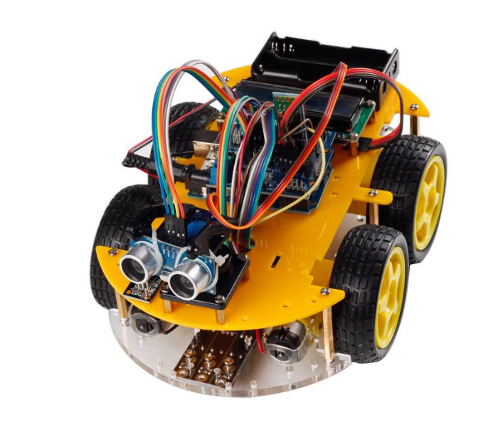 Kuongshun Bluetooth Multi-Function UNO Project Robot Car Kit - Yellow - Zoom Image 1