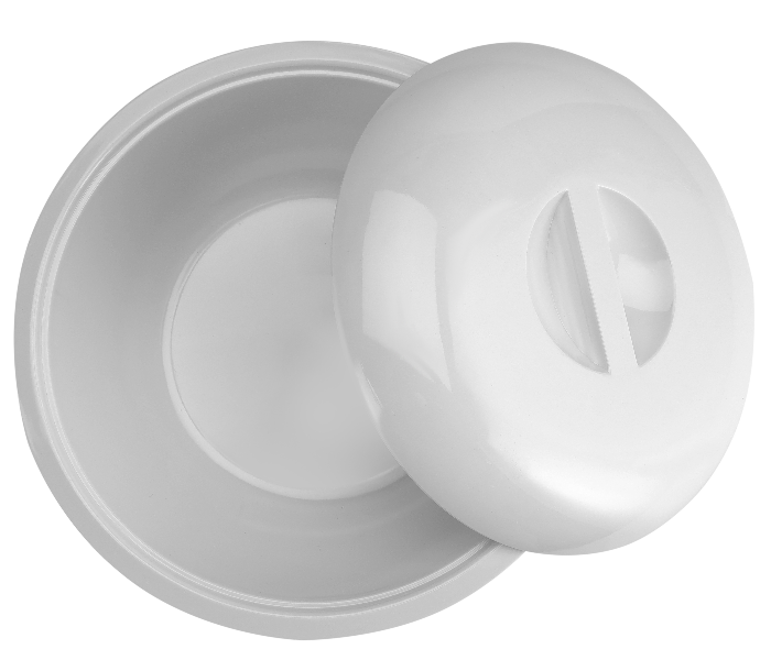 Delcasa DC2337 8 Inch Melamine Bowl with Lid - White - Zoom Image 3