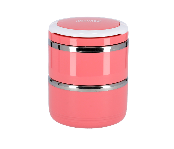 Delcasa DC1622 1.1 Litre Two layer Leak Proof Lunch Box with Airtight Lid - Pink - Zoom Image 2