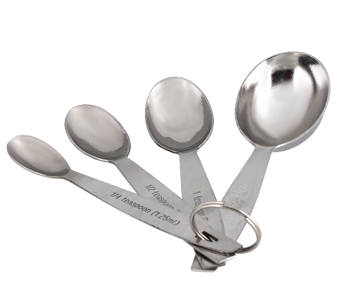 Delcasa DC1940 Durable 4Piece Measuring Spoon Set -Silver - Zoom Image 1