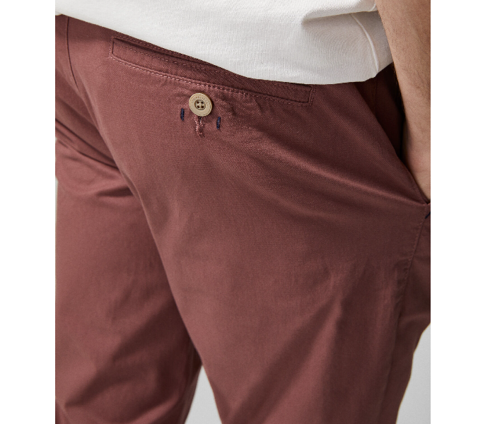 Springfield 155564269 Size 46 Chinos for Men - Maroon - Zoom Image 3