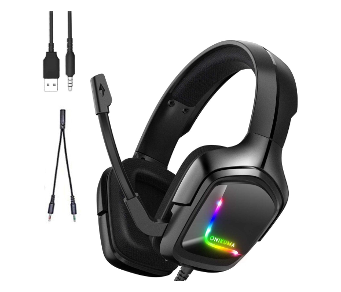 Onikuma K20 Professional Gaming Headset - Black - Zoom Image 1