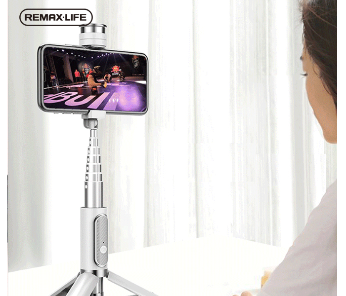 Remax RL-EP05 PRO 2 in 1 Life Swein Series Tripod and Selfie Stick -Pink - Zoom Image 2