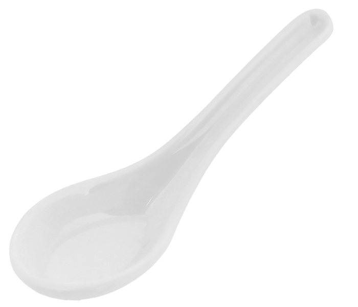 Delcasa DC2334 Melamine Soup Spoon - White - Zoom Image 3