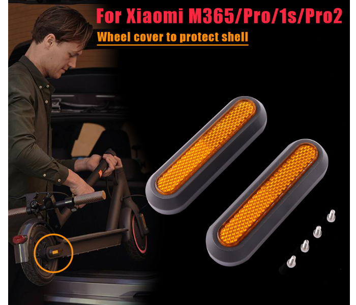 Wheel Cover Protection Reflector Shell for Xiaomi Electric Scooter - Yellow - Zoom Image 2