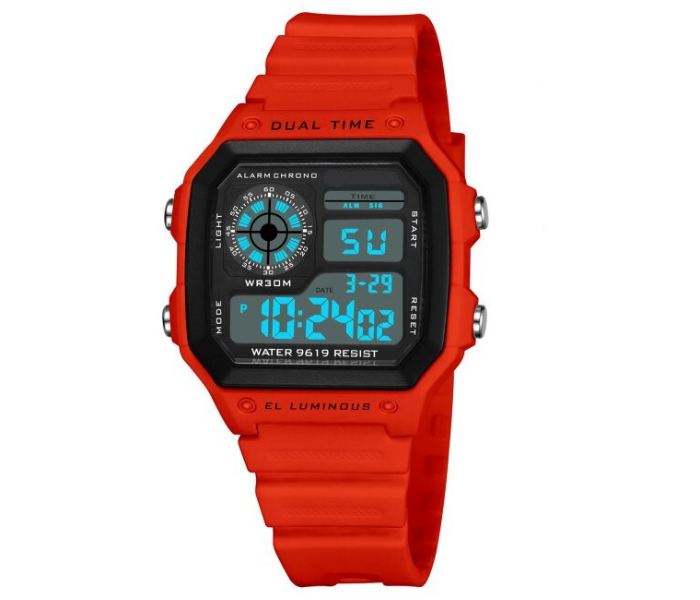 X-LOTS Water Resistant Shock Military Sports Digital Watch - Red - Zoom Image 1