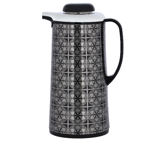 Delcasa DC2050 1.6Litre Stainless Steel Vacuum Flask - Black and White - Zoom Image 1