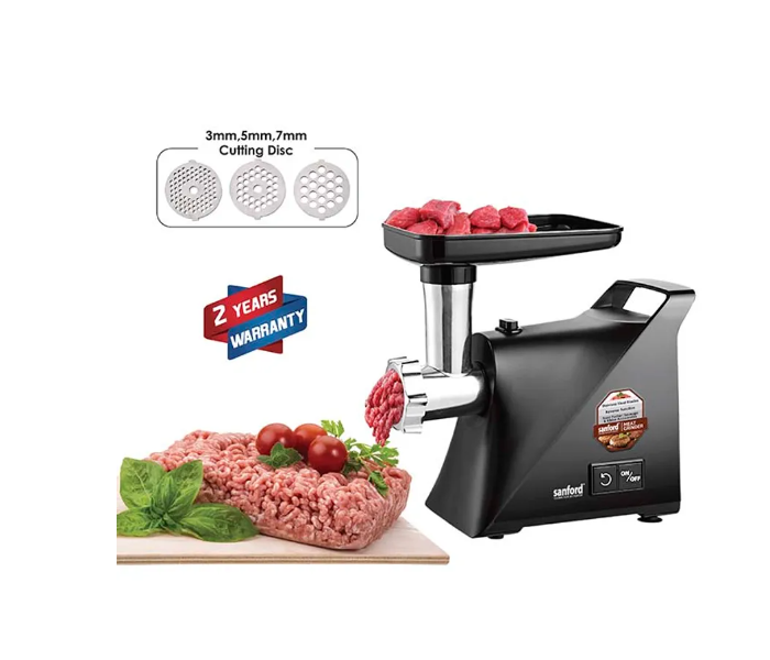 Sanford SF5859MG-B 2000 Watts Meat Grinder Mincer - Black and Silver - Zoom Image 1