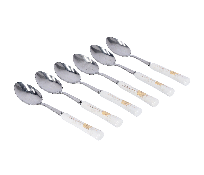 Delcasa DC1628 6 Pieces Durable Stainless Steel Dinner Spoon Set - Silver - Zoom Image 1