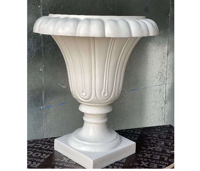 Grace GQ-501/A 580x660mm Exotic Royal Design Garden GRP Planters for Interior and Exterior - White - Zoom Image 5