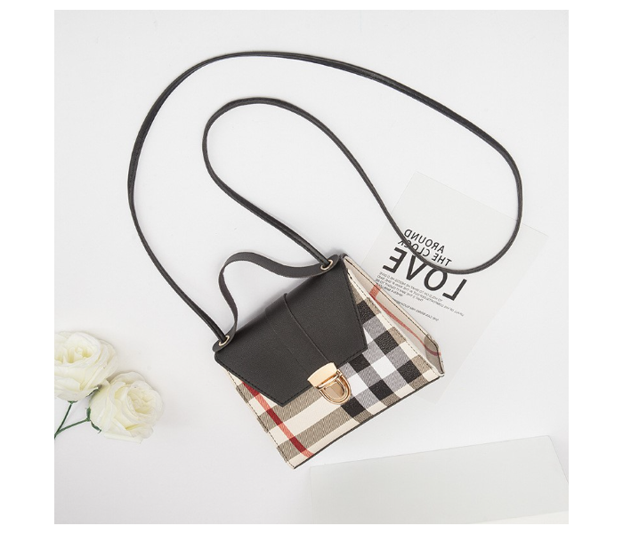 FN-Mini Small and Square Trendy Custom Logo Shoulder Handbags for Women - Black - Zoom Image 1