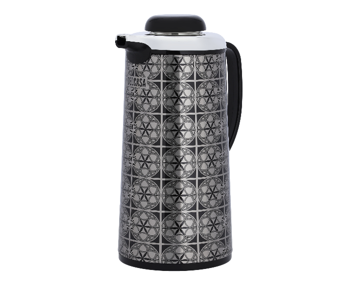 Delcasa DC2048 1Liter Stainless Steel Leak-Resistant Double Wall Vacuum Flask -Silver And Black - Zoom Image 4