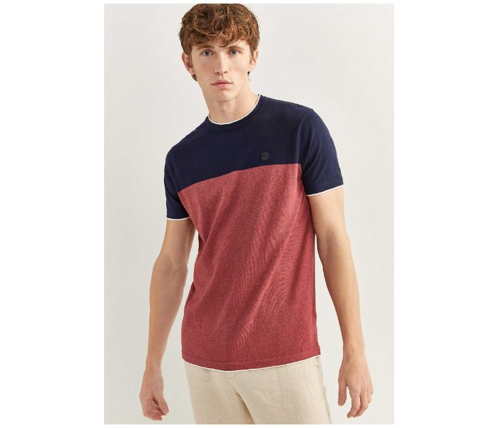 Springfield 142703271 XXL Round Neck T-Shirt for Men - Pink - Zoom Image 1