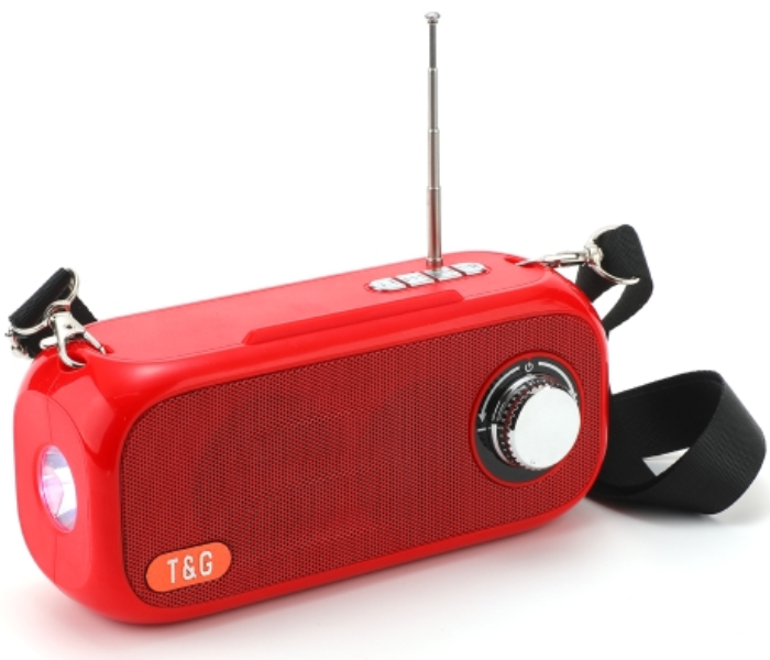 T and G TG613 TWS Solar Portable Bluetooth Speakers with LED Flashlight Support TF FM - Red - Zoom Image 1