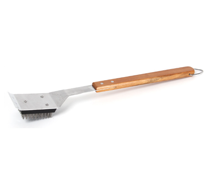 Durable DR-450260-21 44 Cm Stainless Steel Brush With Wooden Handle -Silver - Zoom Image