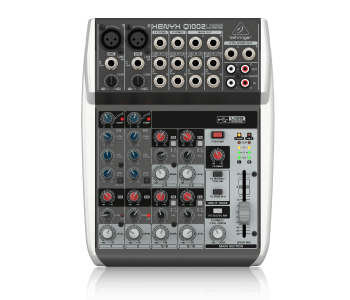 Behringer Q1002USB 10 Channel Mixer - Silver - Zoom Image 1