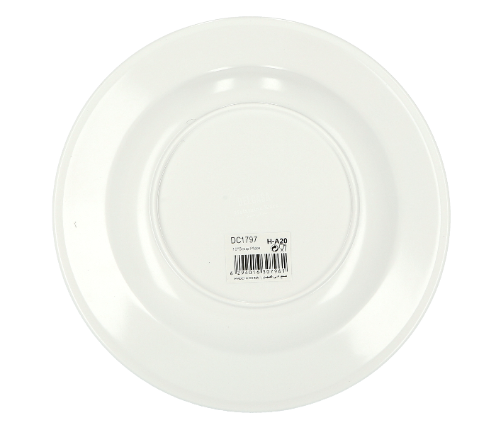 Delcasa DC1797 10 Inch Melamine Heat Resistant Flat Soup Plate - White - Zoom Image 3