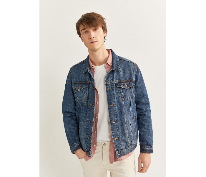 Springfield 283716111 XL Denim Jacket for Men - Dark Blue - Zoom Image 1