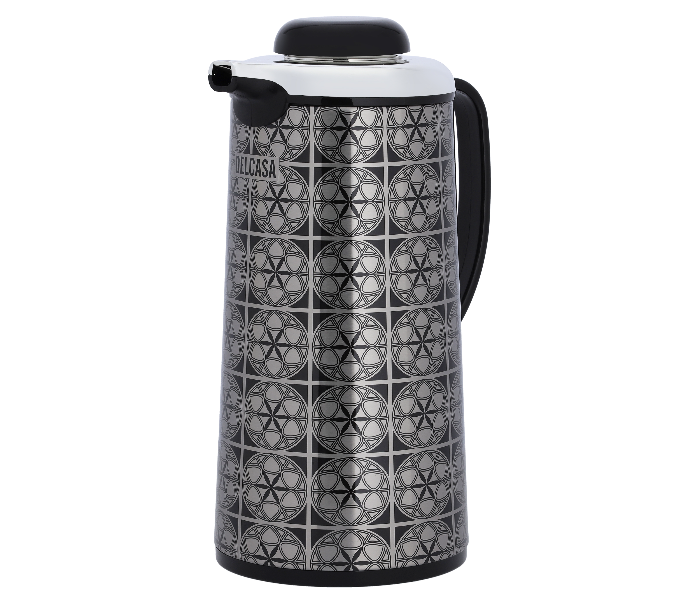 Delcasa DC2050 1.6Litre Stainless Steel Vacuum Flask - Black and White - Zoom Image 4