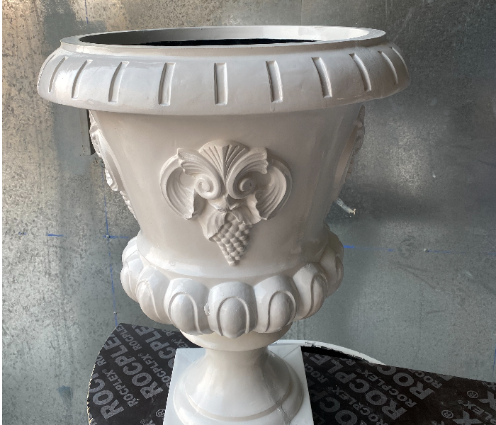 Grace GQ-505/F 560x710mm Exotic Royal Design Garden GRP Planters for Interior and Exterior - White - Zoom Image 6