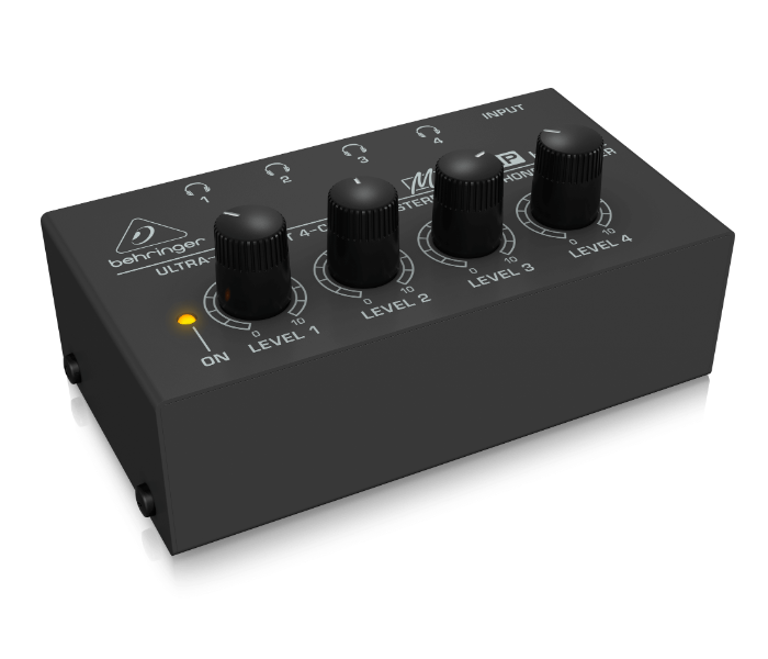 Behringer HA400 Ultra-Compact 4 Channel Stereo Headphone Amplifier - Black - Zoom Image 3