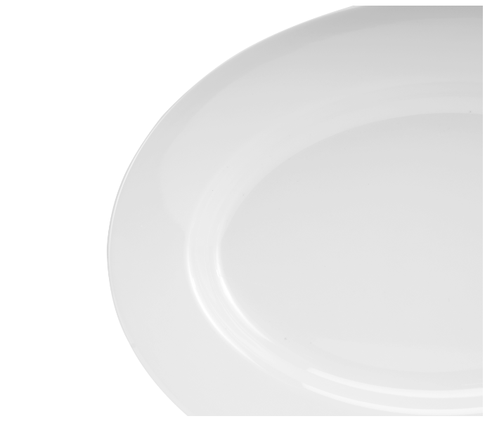 Delcasa DC2328 12 Inch Melamine Oval Tray - White - Zoom Image 3