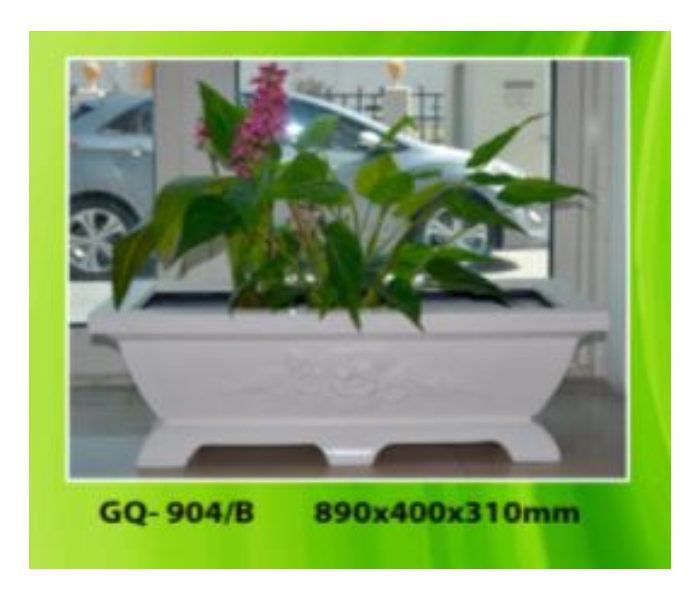 Grace GQ-904/B 800x400x310mm Exotic Royal Design Garden GRP Planters for Interior and Exterior - White - Zoom Image