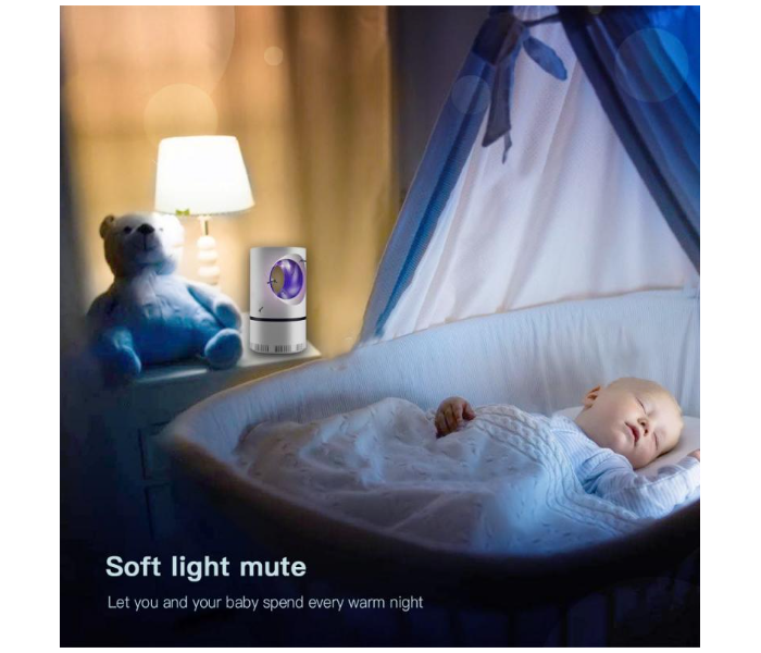 Ultraviolet Mosquito Killer Lamp with USB Night Light and LED Insect Trap - White - Zoom Image 3