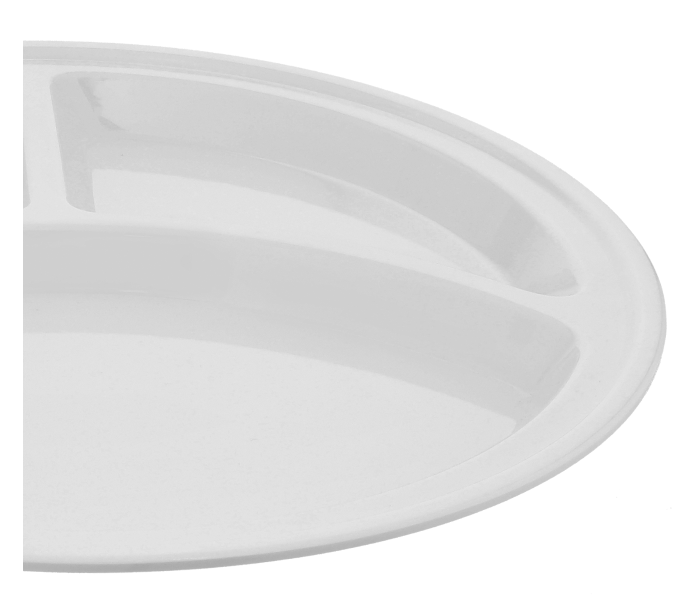 Delcasa DC2331 12.5 Inch Melamine Round Mess Tray - White - Zoom Image 4