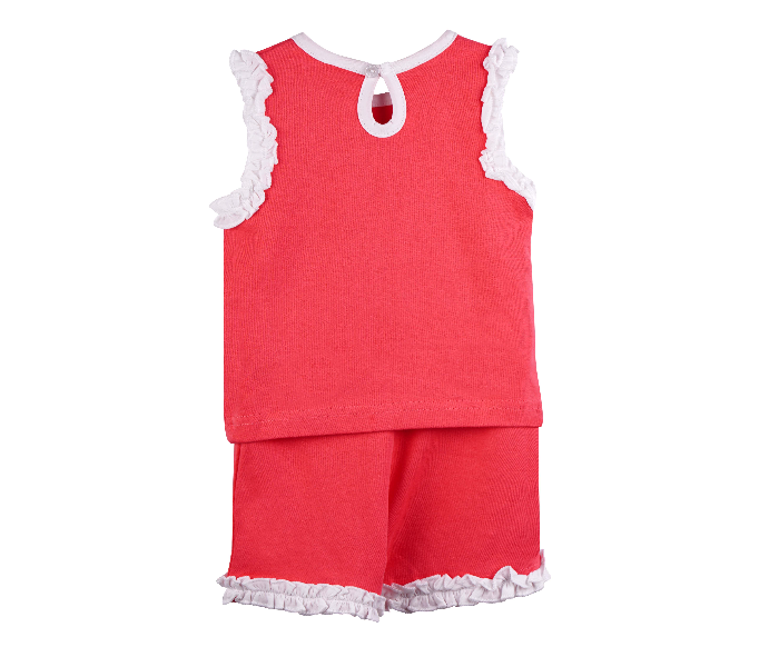 Popees Portia Comfortable Sleeveless Tshirt with Shorts for 3 Years Babies - Red - Zoom Image 2