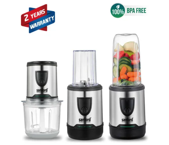 Sanford SF6814FP 5 In 1 25L 200 W Rechargeable Food Processor - Silver Black - Zoom Image 1