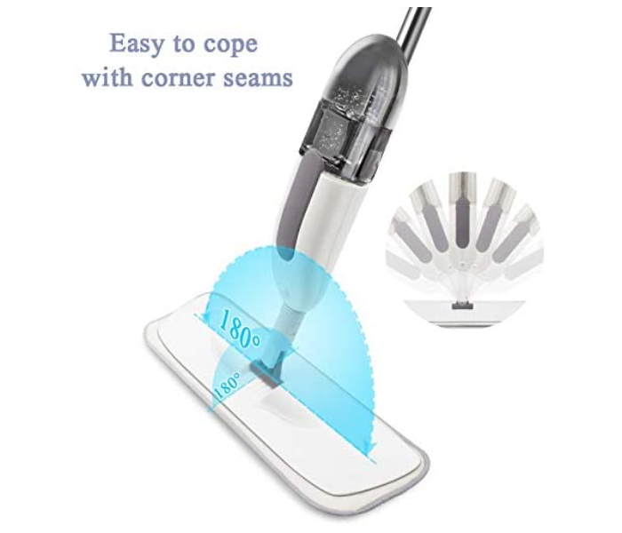 Generic Magic Self Wringing Flat Floor Mop with 360 Spin and Hand-Free Wash -  Blue and Silver - Zoom Image 6