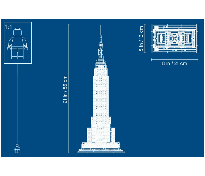 Lego 1767 Piece Empire State Interactive Building Interactive Building Block for Kids - Zoom Image 5