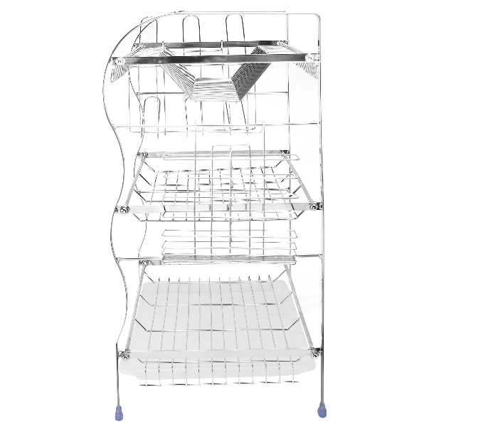 Delcasa DC2093 3Layer Stainless Steel Dish Rack - Silver - Zoom Image 3