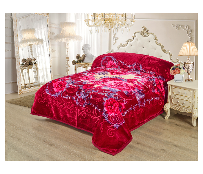 Stargold  SG-BL2035 12Lbs 2Ply Double Embossed Super Soft Bed Blanket - Maroon - Zoom Image