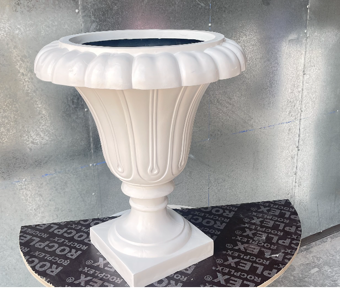 Grace GQ-501/A 580x660mm Exotic Royal Design Garden GRP Planters for Interior and Exterior - White - Zoom Image 2