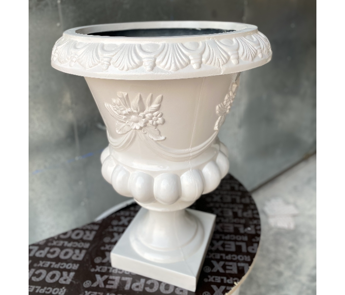 Grace GQ-505/E Exotic Royal Design Garden GRP Planters for Interior and Exterior - White - Zoom Image 5