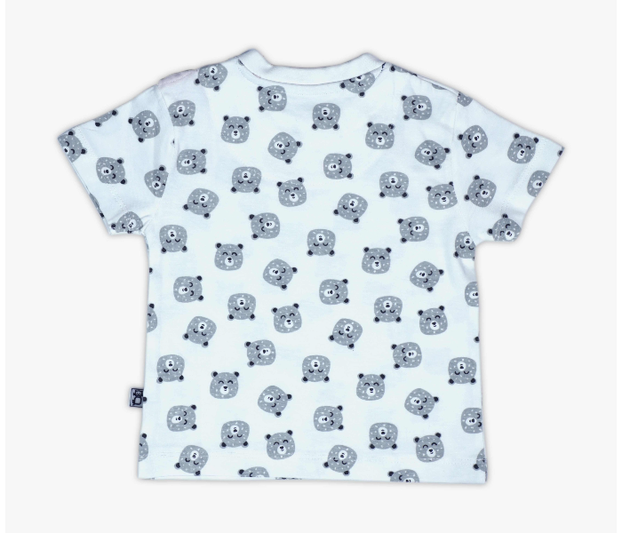 Hugs and Kisses SU19SSV11A 9-12Month Winnie The Pooh Kids Round Neck T-shirt and Pant -White and Grey - Zoom Image 2