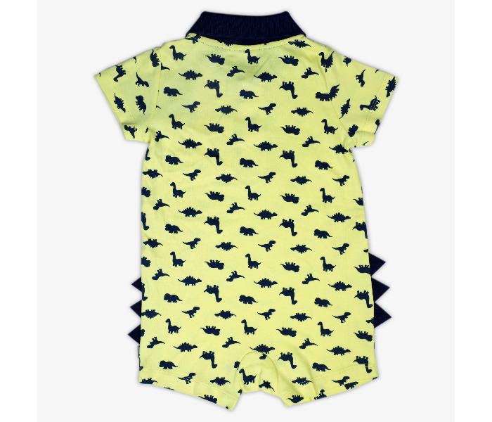 Hugs and Kisses SU19SSV18 9-12Month Raptor Ranch Baby Romper -Yellow and Blue - Zoom Image 3